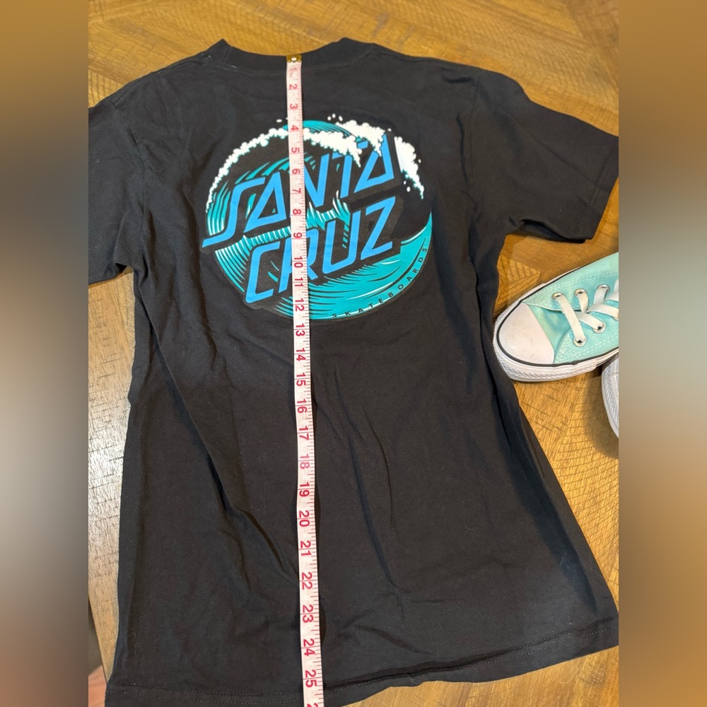 Santa Cruz Skateboards Black Tee with Blue Logo - Picture 5 of 9